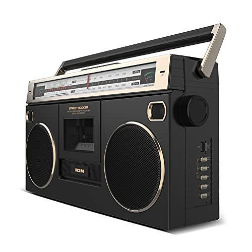 Ion Audio 1980S-Style Boombox with Bluetooth, Radio, Cassette Player Recorder & VU Meters - Gifts for You 'n Me