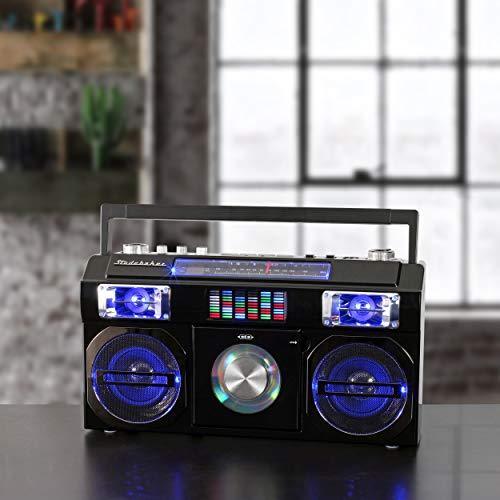 Studebaker 80's Retro Street Bluetooth Boombox with Radio, CD Player - Gifts for You 'n Me
