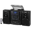 JENSEN Shelf Stereo System with Bluetooth, Turntable, 3-CD Changer & Dual Cassette