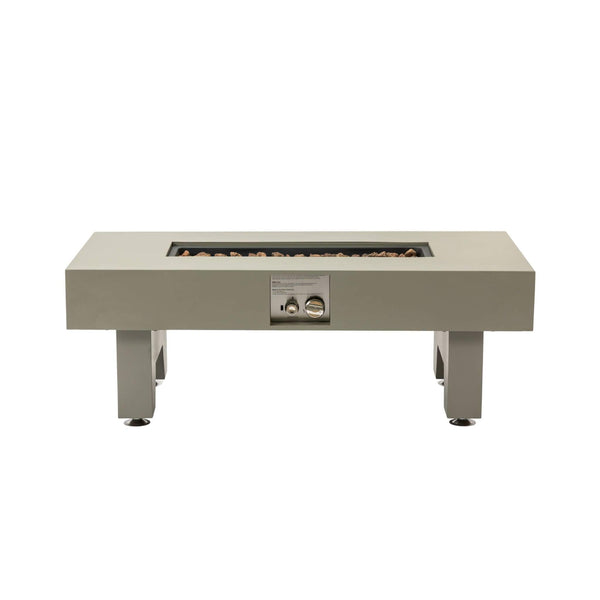 42-Inch 50K BTU Iron Liquid Propane Fire Pit Table With Glass Stones (SAK63845)