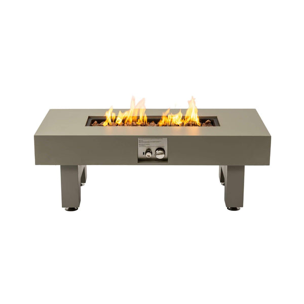 42-Inch 50K BTU Iron Liquid Propane Fire Pit Table With Glass Stones (SAK63845)