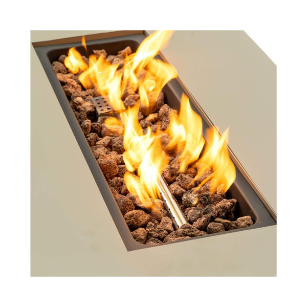 42-Inch 50K BTU Iron Liquid Propane Fire Pit Table With Glass Stones (SAK63845)