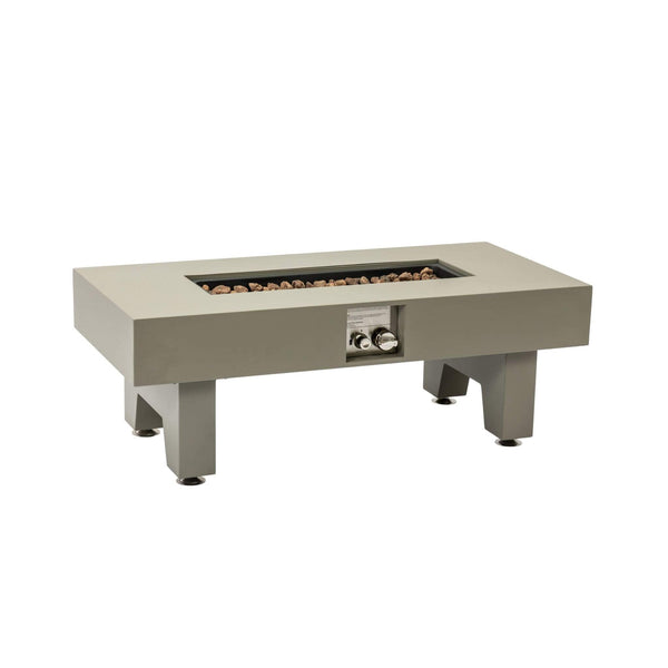 42-Inch 50K BTU Iron Liquid Propane Fire Pit Table With Glass Stones (SAK63845)