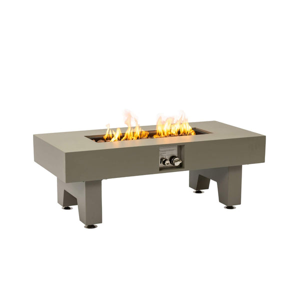 42-Inch 50K BTU Iron Liquid Propane Fire Pit Table With Glass Stones (SAK63845)