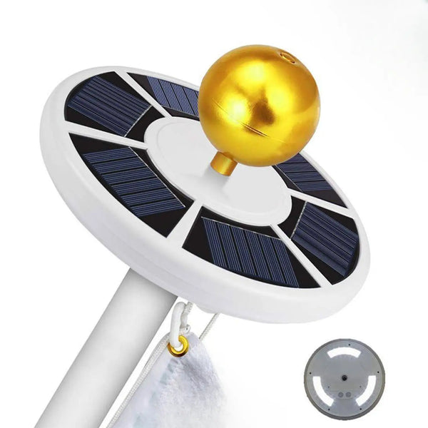 42 LED Flagpole Solar Lights with Adjustable Brightness & IP55 Waterproof