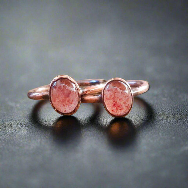 Strawberry Quartz Ring - Heart Healing Within | By Blackbird & Sage