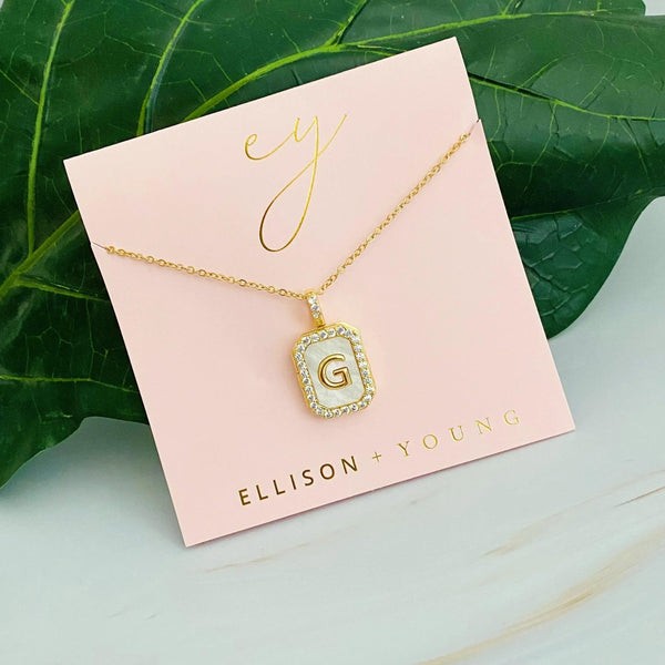 Initial Deco Open Locket Pendant Necklace - Gifts for You 'n Me