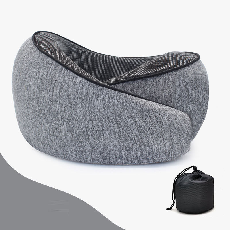 U-shaped memory cotton neck pillow with slow rebound for car travel neck protection