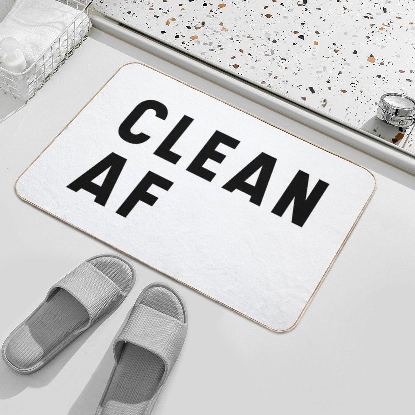 Clean AF - Funny Saying Bath Mat