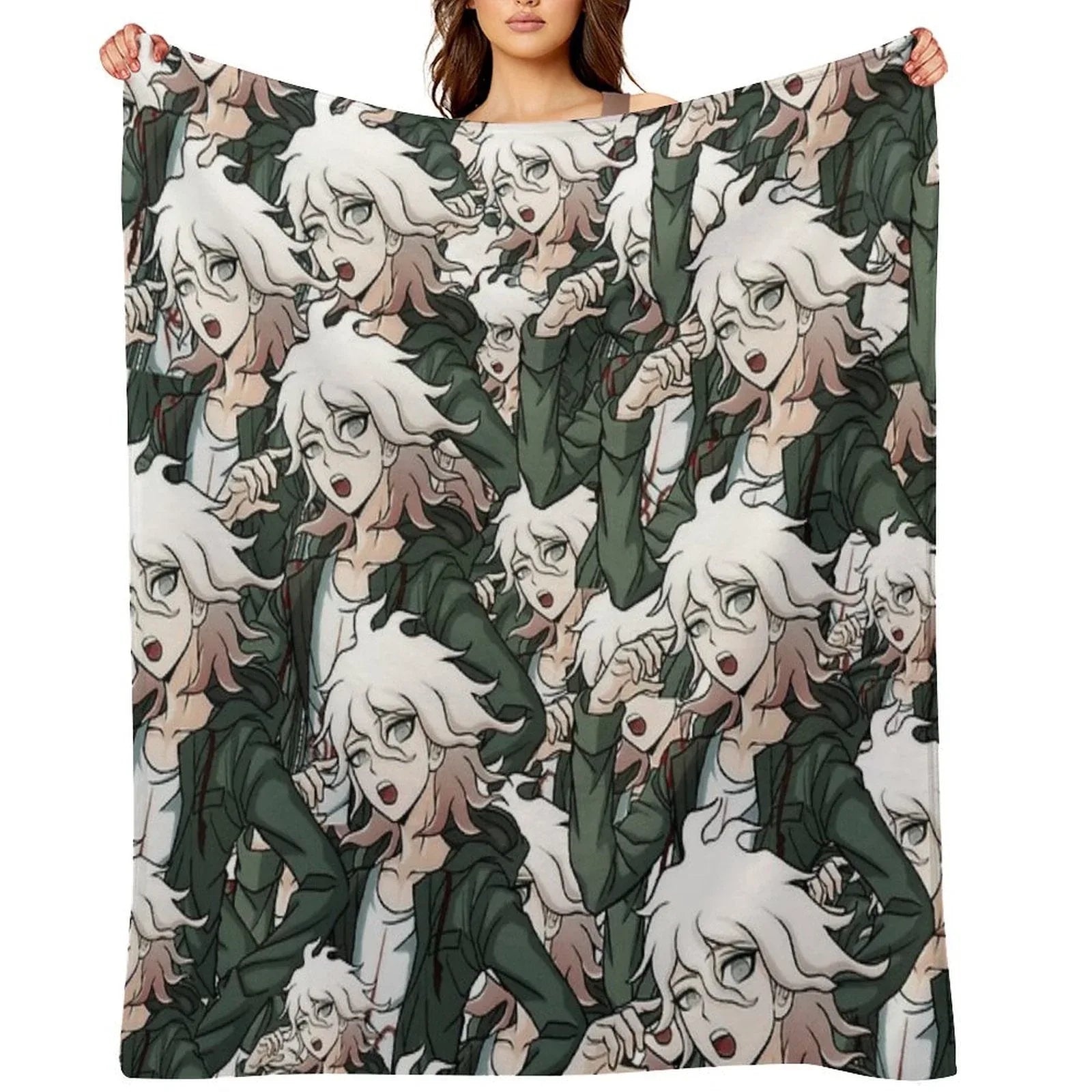 Nagito Komaeda Voice Hope Throw Blanket