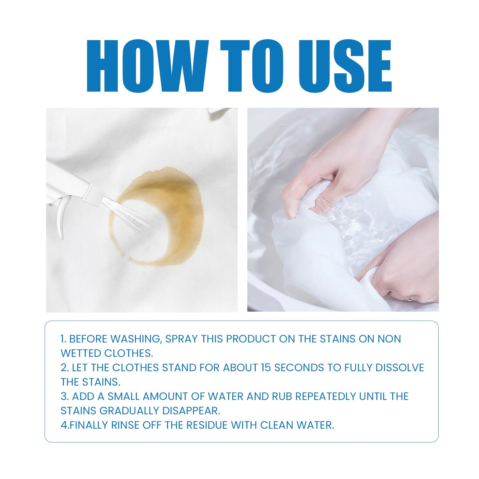 Clothes Cleaner, Clothing Cleaning Decontamination Remove Stubborn Stains Oil Stains Yellow Cleaning Dry Cleaning Agent