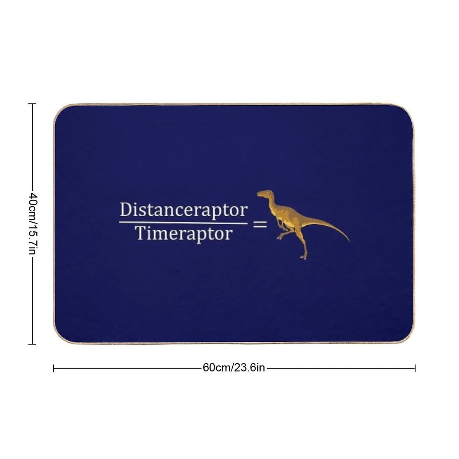 Velociraptor Math - Funny Dinosaur Velocity Formula Bath Mat