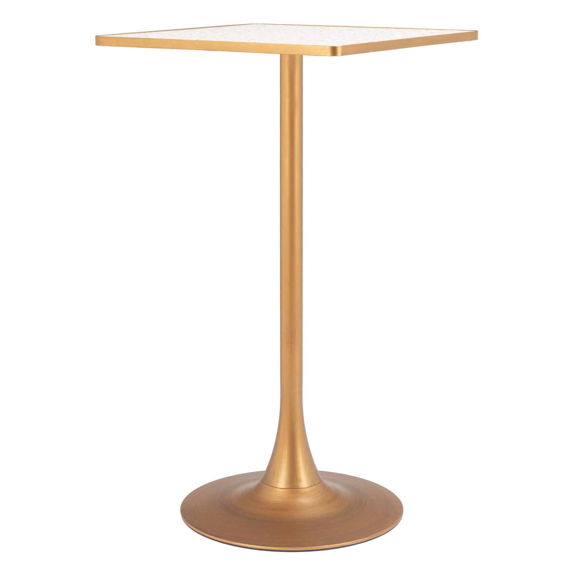 Spot Bar Table Beige & Gold