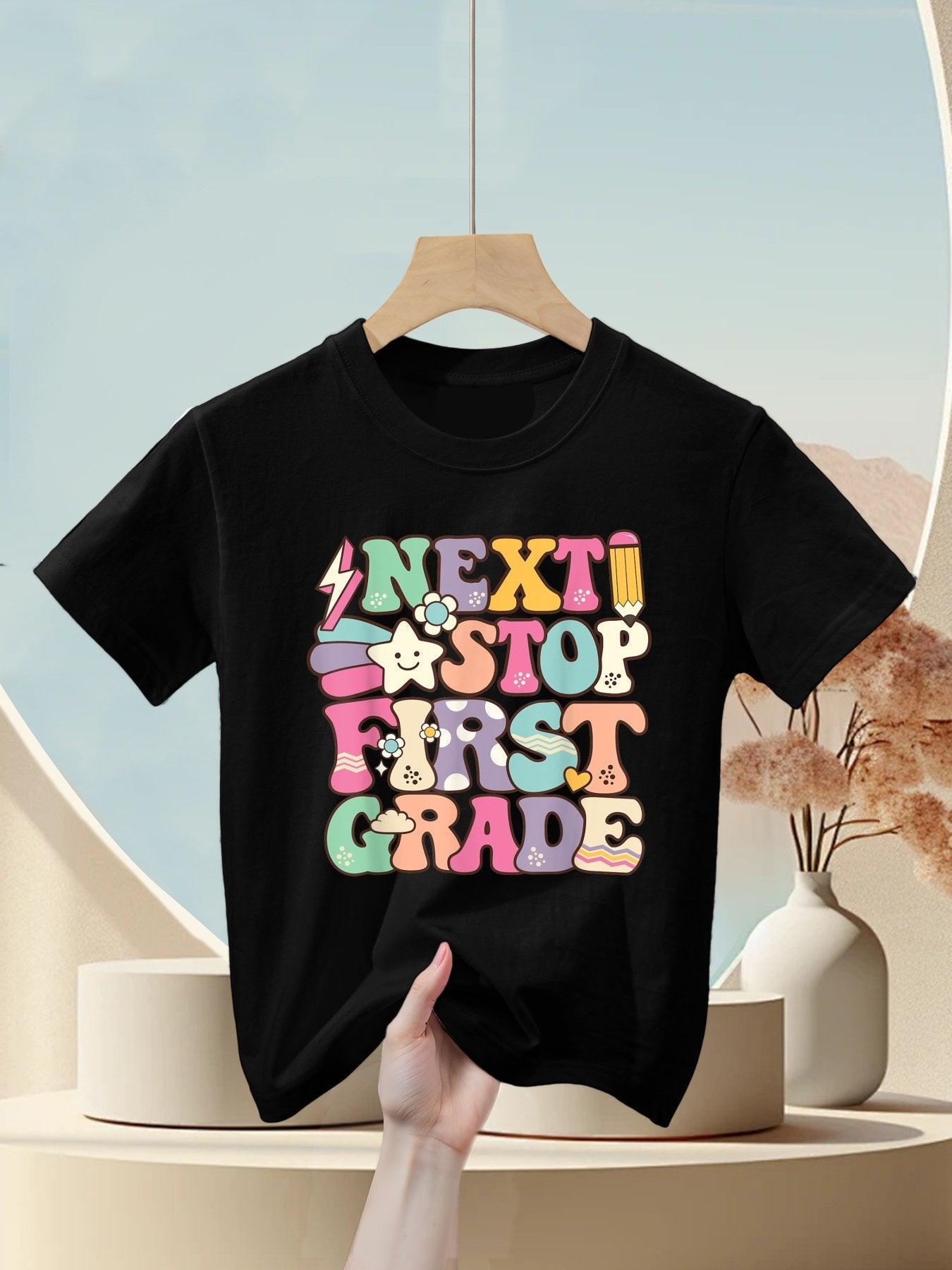 Next Stop 1st Grade Kindergarten Graduation Last Day Grad Kids T-Shirt