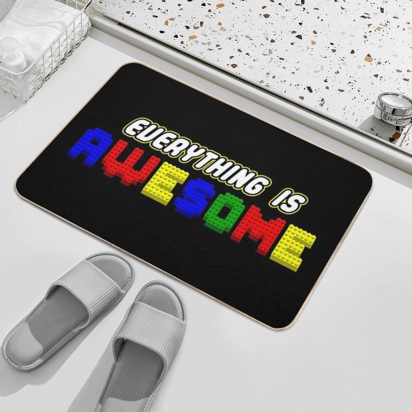 Everything Is Awesome (in 3D) Bath Mat