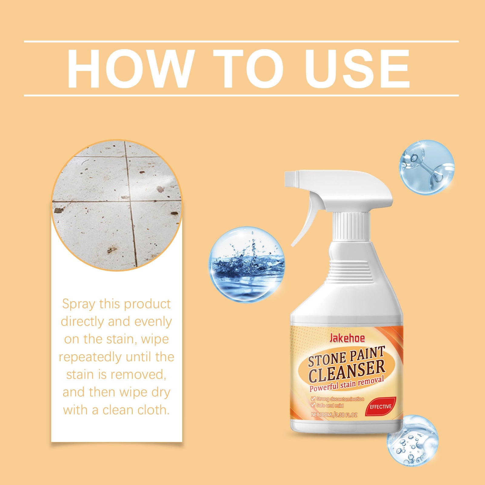 Real Stone Paint Cleaner Home Living Room Bedroom Cleaning Stains Polishing Maintenance Renovation Cleaner