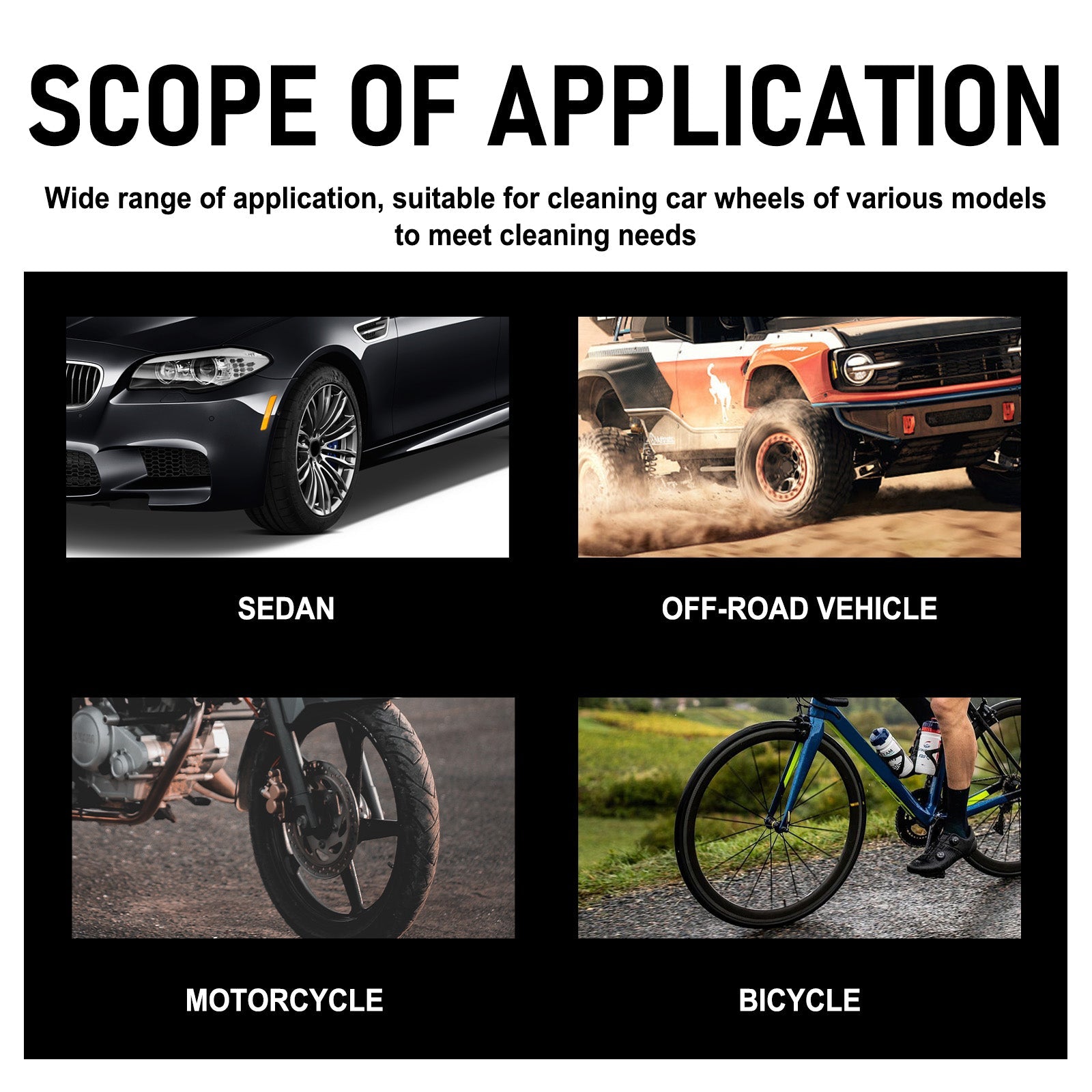 Wheel Cleaners, Automobile Tire Hub Cleaning Rust Polishing Refurbishing Maintenance Cleaner