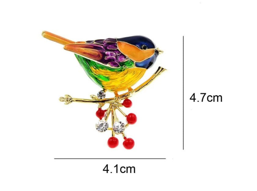 CINDY XIANG Cute Vivid Bird Brooches For Women Winter Animal Design Pin Branch Accessories 3 Colors Available High Quality
