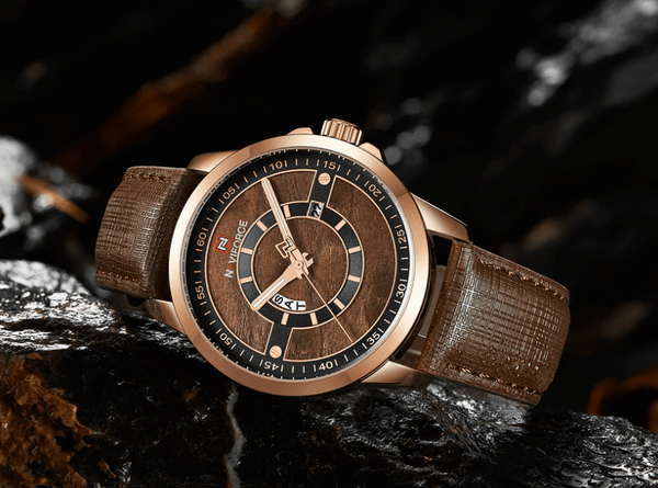 Men's Waterproof Business Style Watch With Unique  Backgrounds Luxury Design Perfect Gift For Him