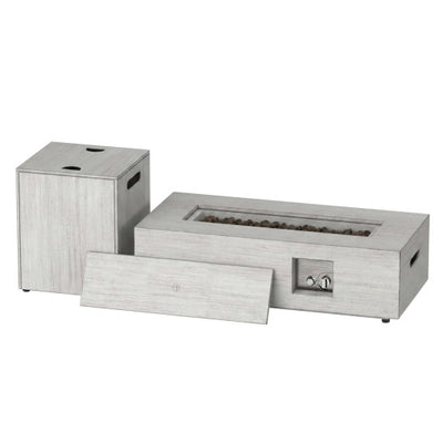 42 Inch 50 000 BTU Outdoor Rectangular Fire Table with Tank Holder