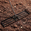 42 x 10 Inch Lawn Leveling Rake with Ergonomic Handle-Black