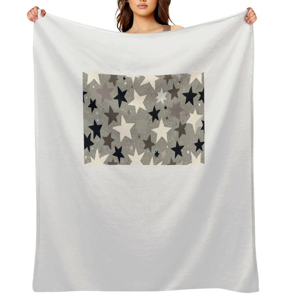 Seamless Pattern of Star All-season Throw Blanket