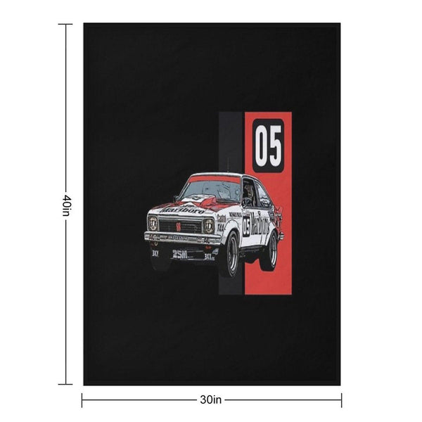 Holden Brock Torana Black And Red Stripe Throw Blanket