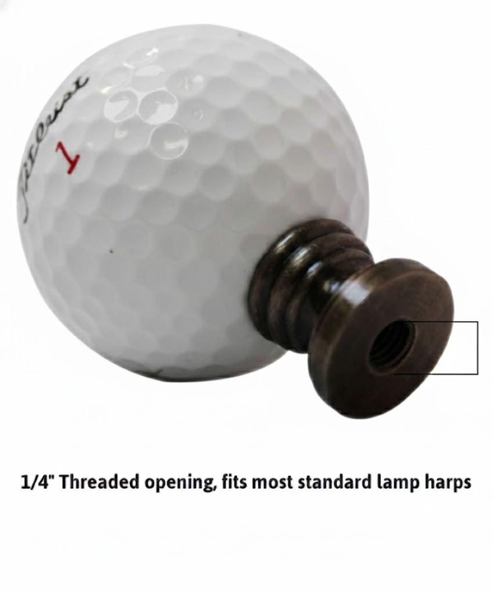 Golf Ball Lamp Finial, White, 2.25