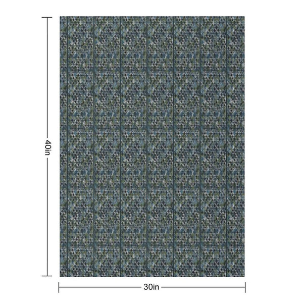 Blue Pattern 7 Versatility Throw Blanket