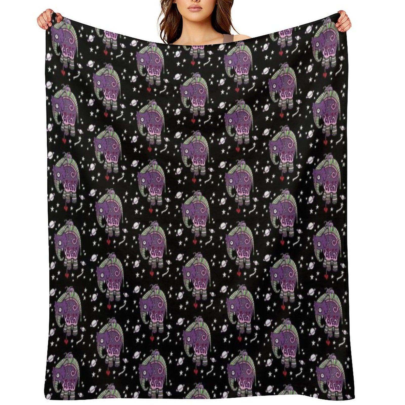 Interstellar Elephant Tee Throw Blanket