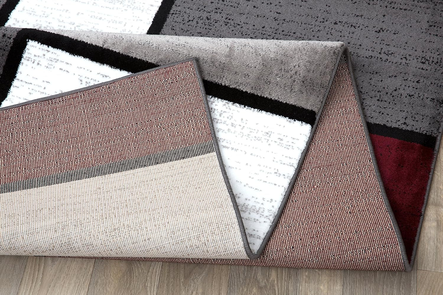 Contemporary Modern Boxes Area Rug 3'3