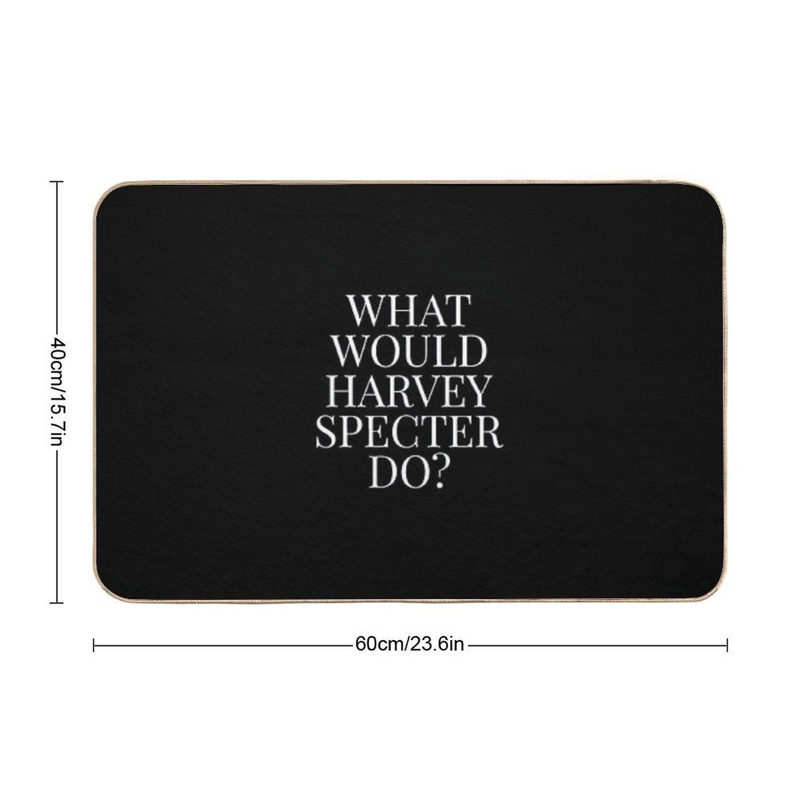 What Would Harvey Specter Do V2 (Black) Bath Mat