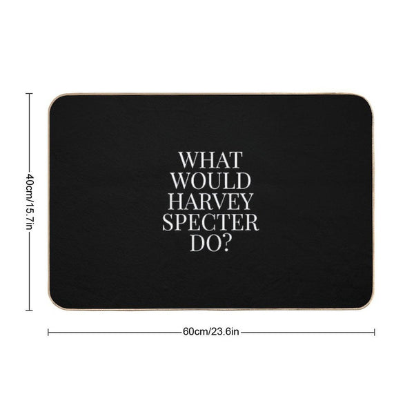 What Would Harvey Specter Do V2 (Black) Bath Mat