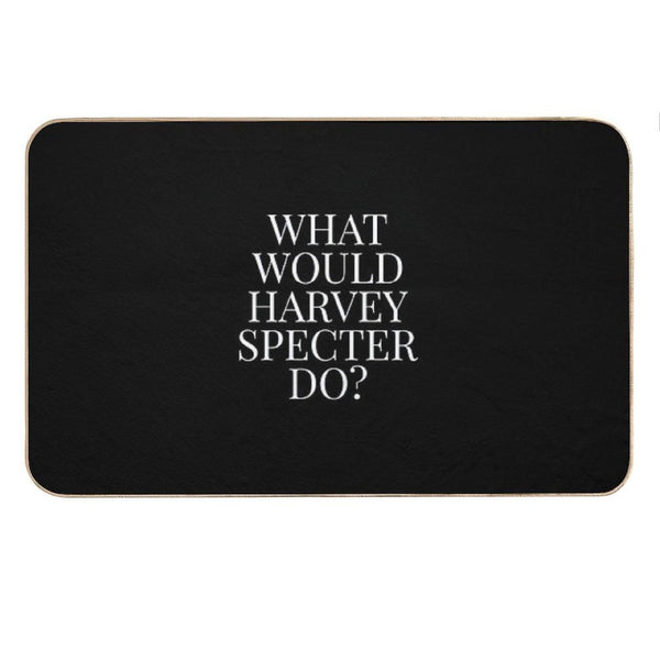 What Would Harvey Specter Do V2 (Black) Bath Mat