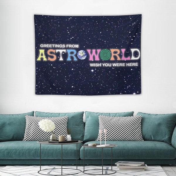 Greetings From, Astro Fan Cover Tapestry