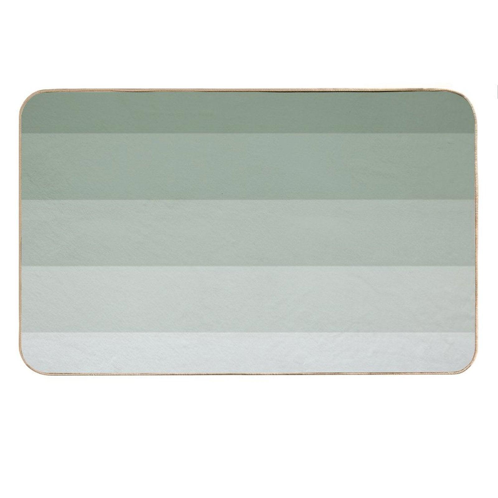 Sage Green Ombre Stripes Bath Mat
