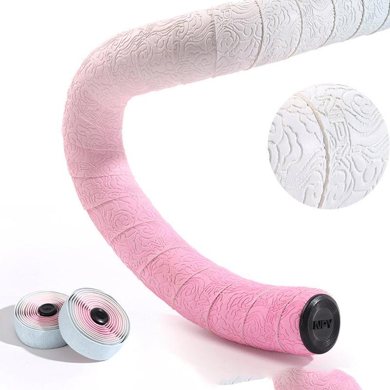 Road Bike Handlebar Tape: Double-Pinyin Cloud Pattern, Gradient Color, Comfortable, Shock - Absorbing, Breathable