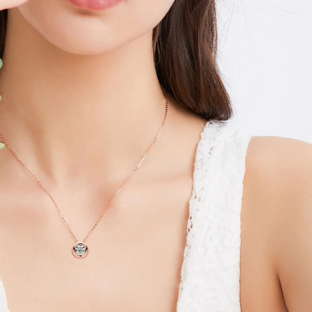 1 Carat Moissanite 925 Sterling Silver Necklace - Gifts for You 'n Me