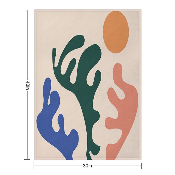 Matisse Abstract Shrink-resistant Throw Blanket
