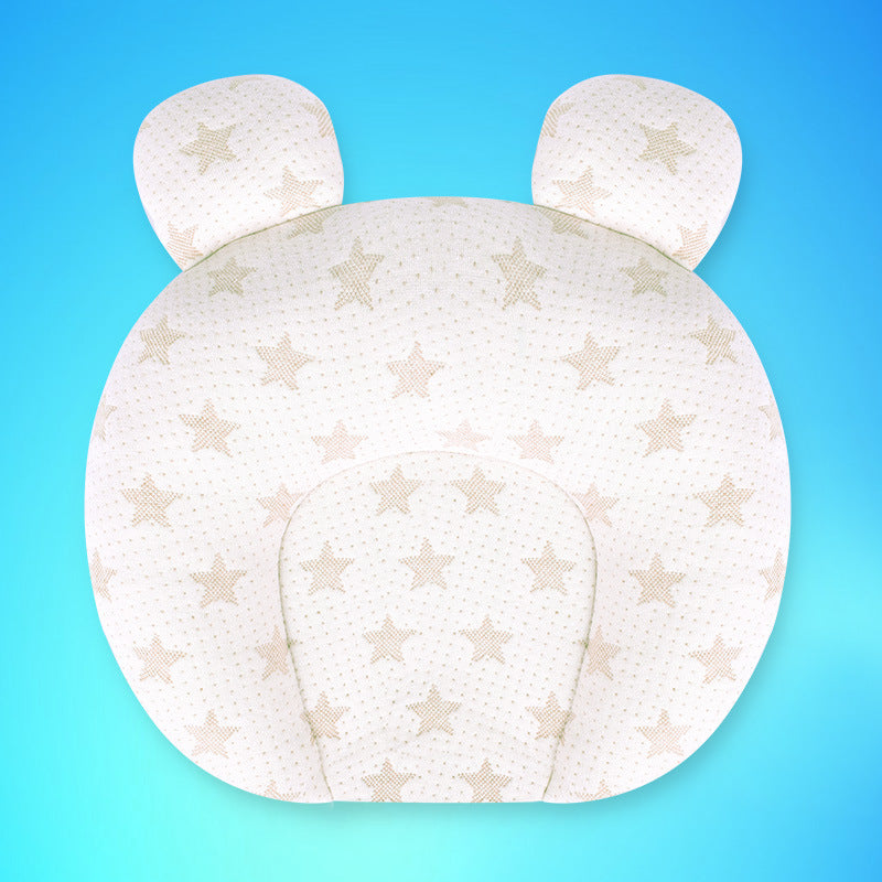 Baby Pillow Newborn 0-1 Year Old Baby Products Anti Deviation Head Latex Set Pillow Color Cotton Pillow