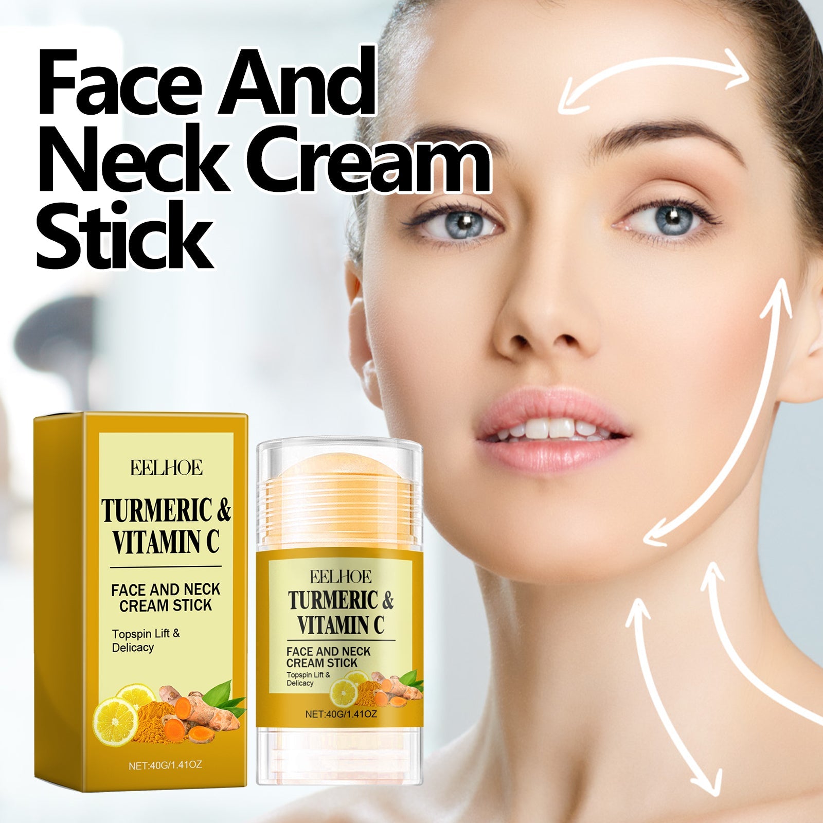 Face And Stick Neck Cream, Lift Firming And Reduce Neck Lines Facial Neck Care Moisturizing Beauty Cream