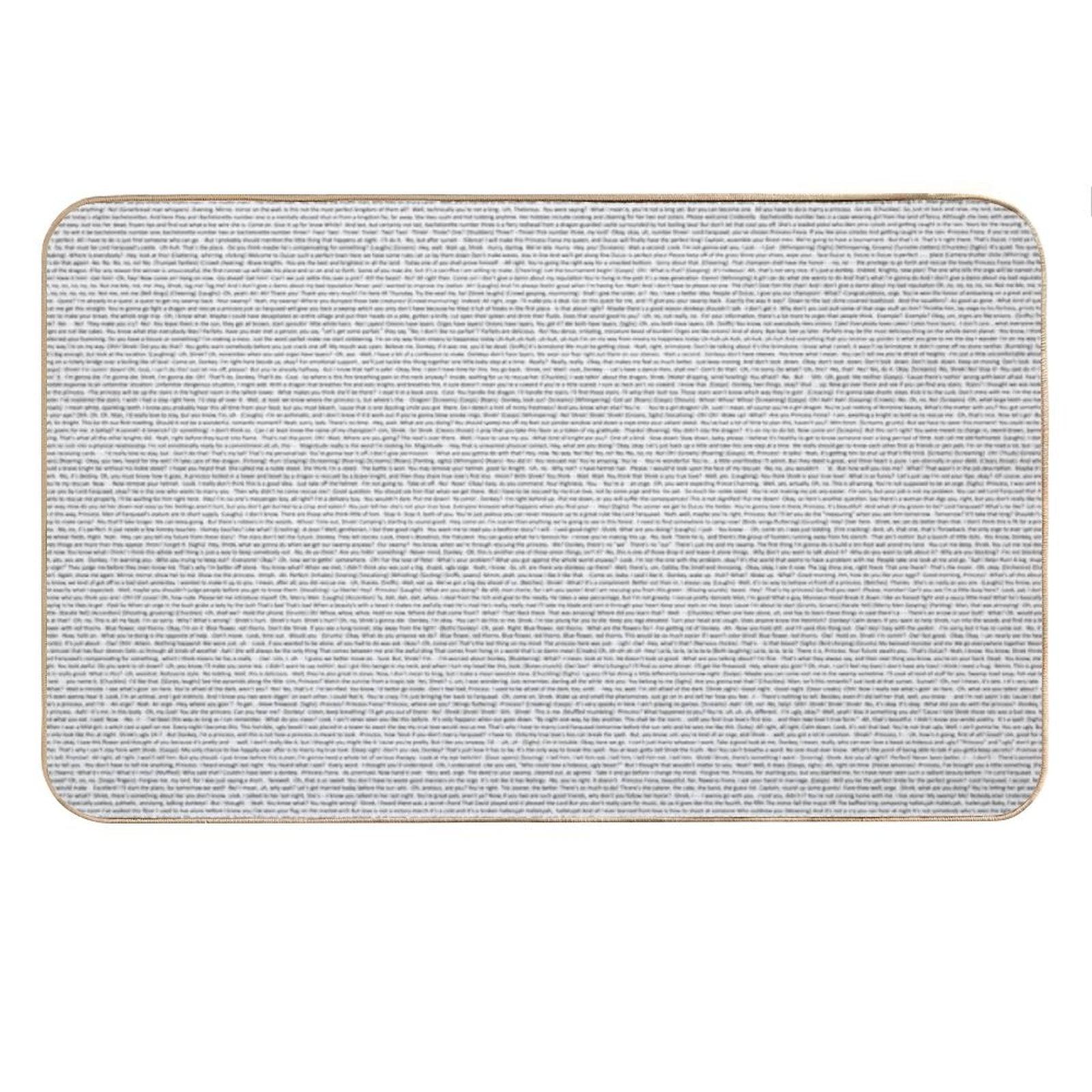 Entire Shrek Script Bath Mat