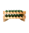 Stackable Wood Wine Rack Customizable for Growing Bottle Collection, Small and Space Saving Holds 12 Bottles