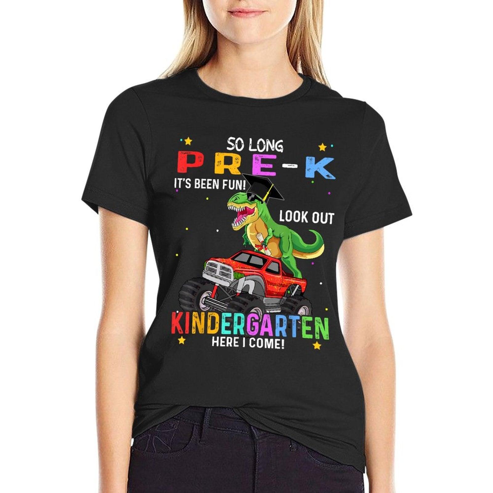 Pre K Graduation 2025 Pre-k Kindergarten Graduate Dinosaur T-Shirt