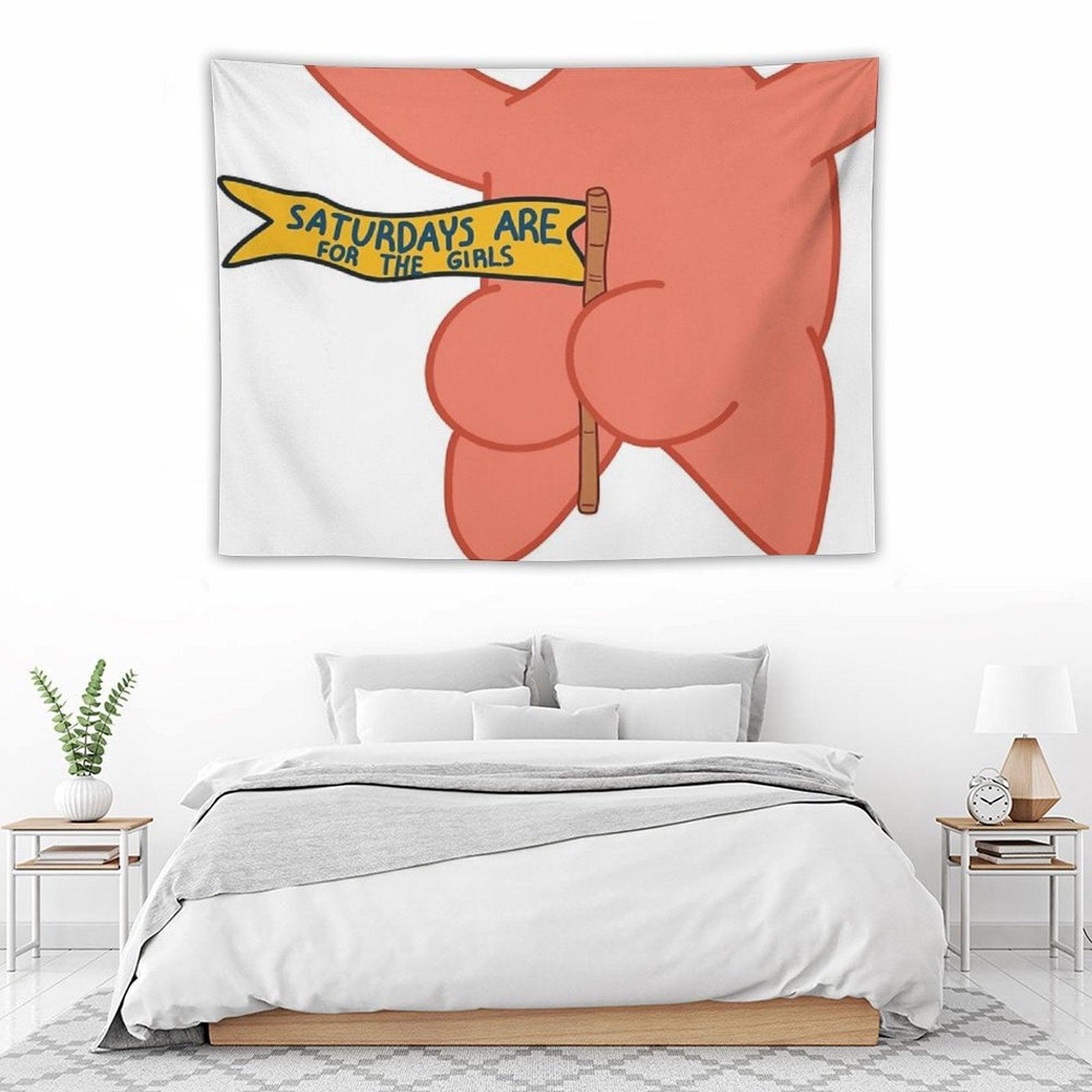Saturdays Are for The Girls Patrick Star Tapestry