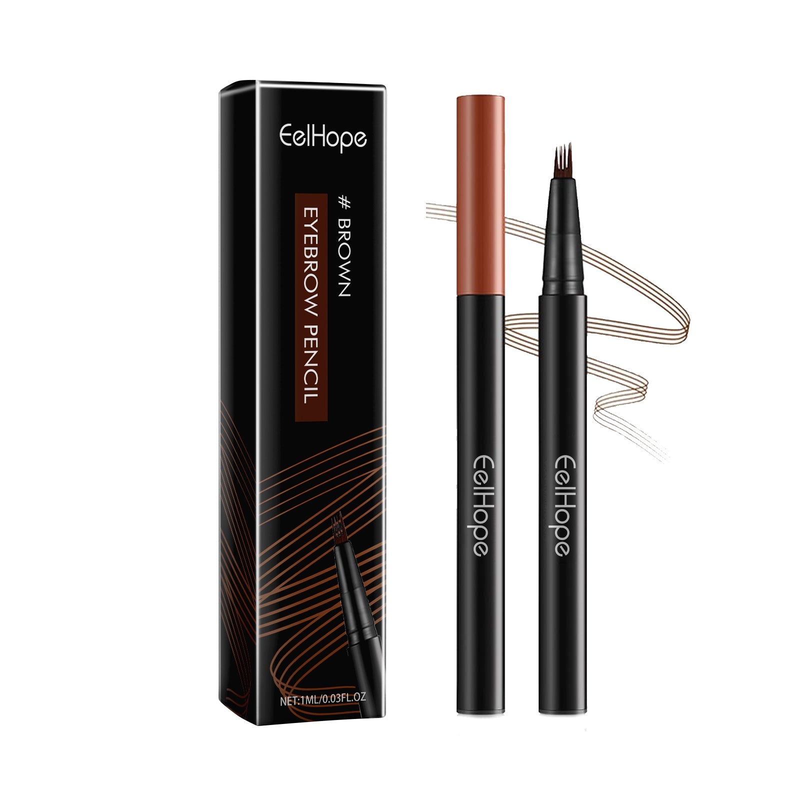 EELHOPE Four Claw Eyebrow Pencil Wild Eyebrow Embellishing Eyebrow shape delicate and easy to use non-smudging natural shaping eyebrow pencil