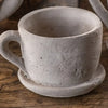 Large Cement Teacup Planter