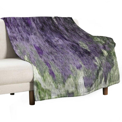 Violet And Olive Abstract Painting Comfort Throw Blanket