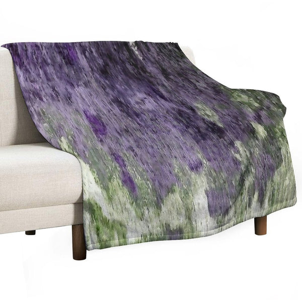 Violet And Olive Abstract Painting Comfort Throw Blanket
