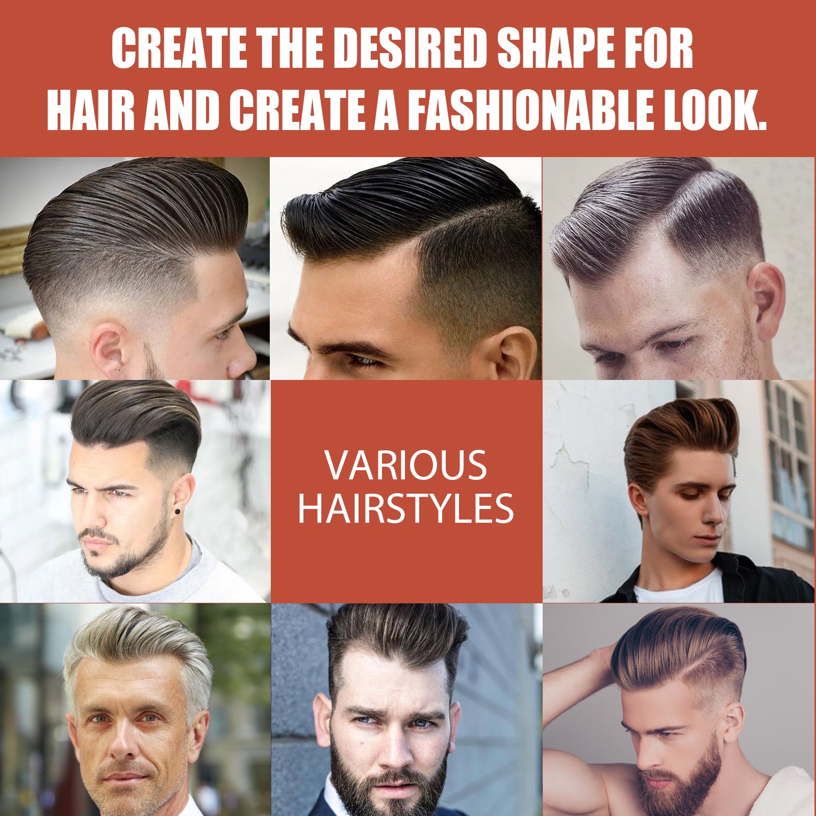 Styling And Care Hair Cream, Strong Hair Styling Moisturizing Shine Long-Lasting Styling Natural Volumizing Cream